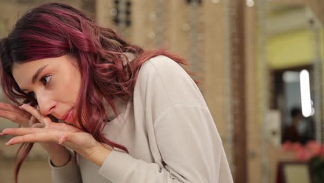 Young woman with red hair applying contact lenses 4k 2025 08 04 04 55 56 utc.mov | adult, applying, asian, beautiful