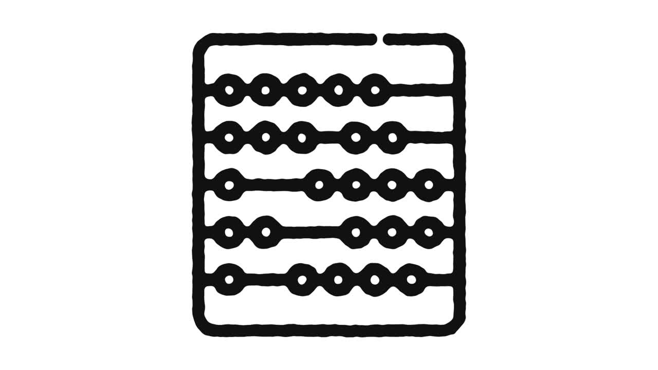 Math Education Icon Animation Footage & Alpha Channel
