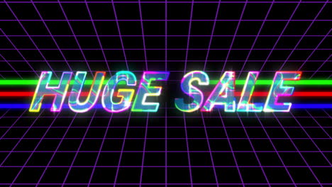 gouden enorme verkoop advertentie op retro jaren tachtig achtergrond