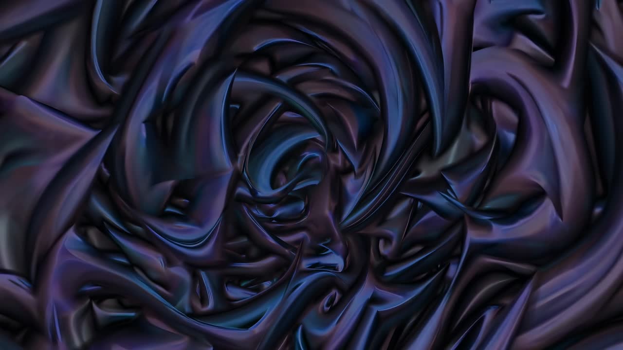 Smooth, swirling, iridescent, dark shapes creating a mesmerizing and elegant abstract background, perfect for adding a touch of mystery and sophistication to any project