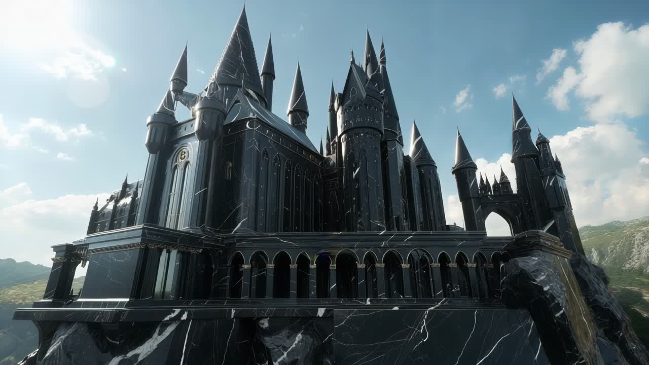 el castillo de mármol negro.