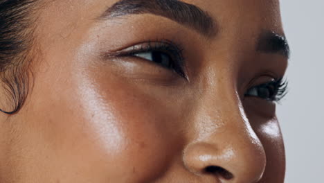 close-up portrait of a woman with makeup