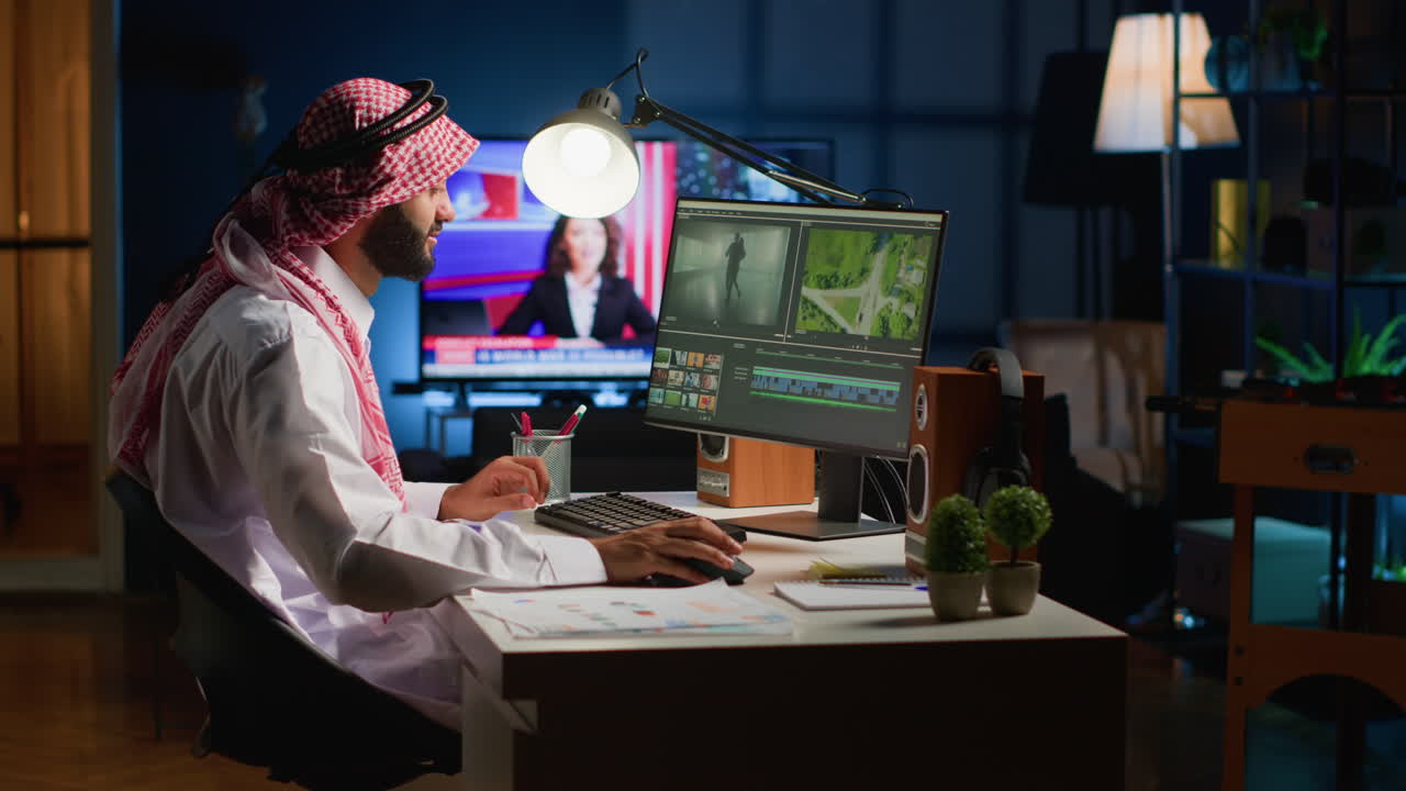 cinematógrafo que trabaja con imágenes