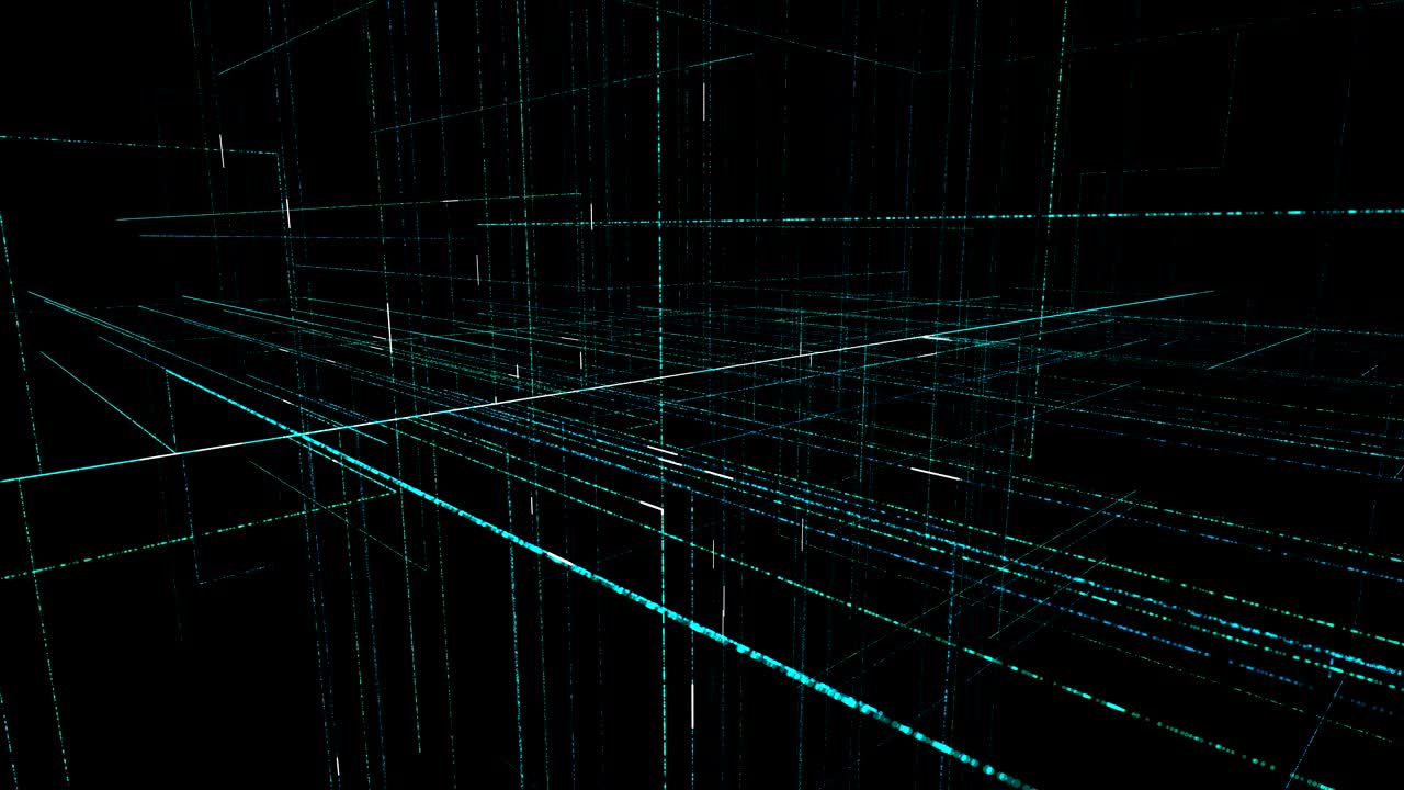 Technology background circuit board and code.  4K loop graphic elements