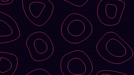 curved red lines on black background seamless pattern of shapes