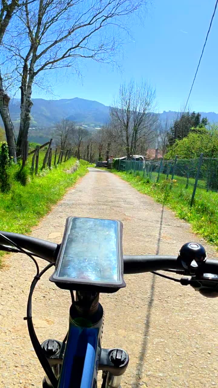 Biking on a scenic path