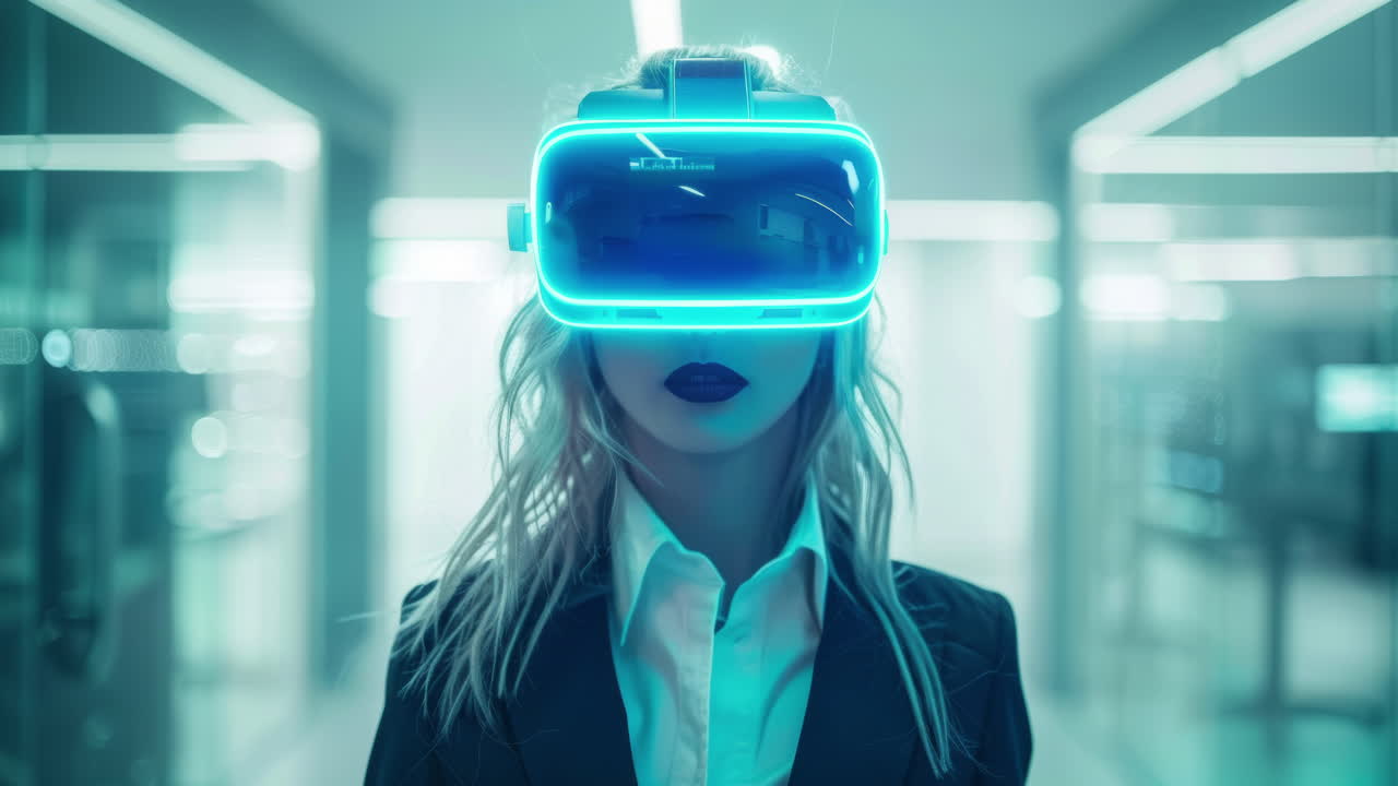 AI female business style technology robots