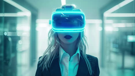 AI female business style technology robots