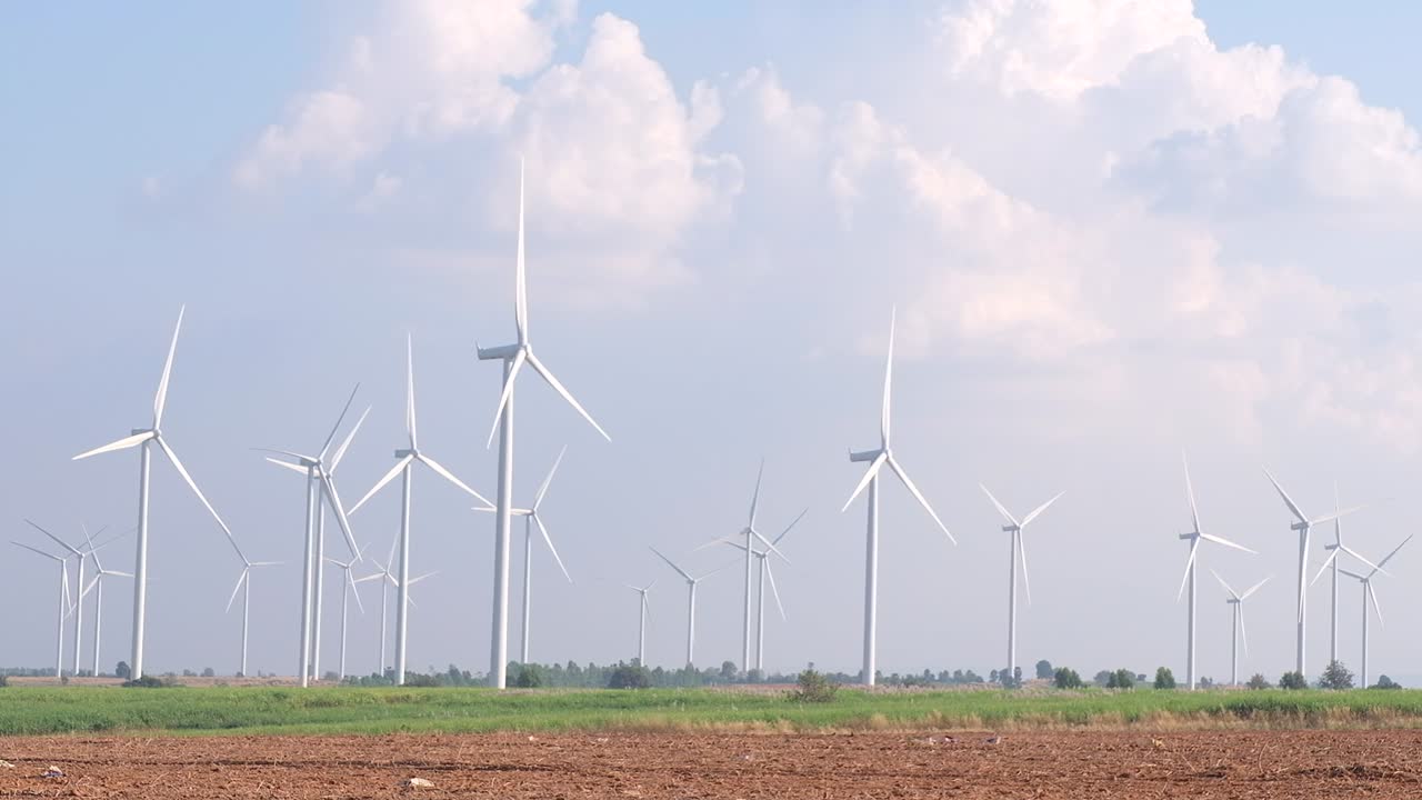 View of wind turbines