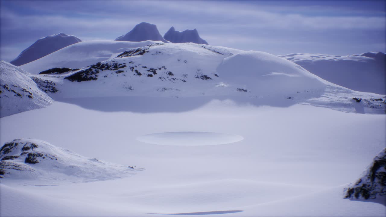 Oval shaped UFO UAP moving over a plane in the Polar Arctic region close up CGI