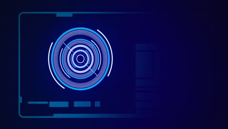 animation of scope scanning and data processing over digital screen