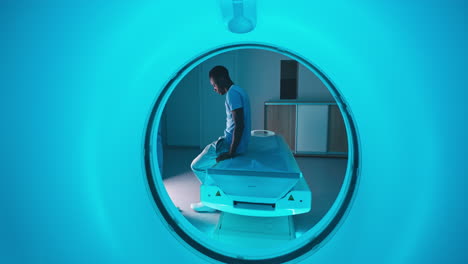 medical procedure in mri/ct scan room