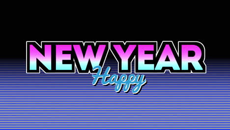 Happy-New-Year-with-retro-on-blue-gradient