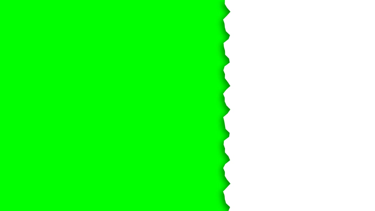 Green Screen Transition With Jagged Edge Wipe Effect