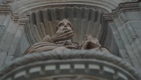 close-up of the details of metropolitan cathedral in oaxaca, mexico