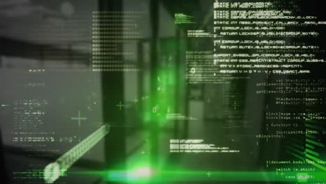 animation of green data processing