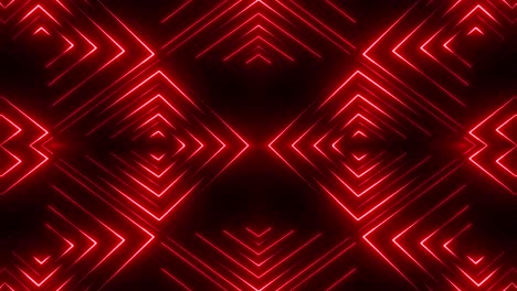 patrón geométrico de neón rojo