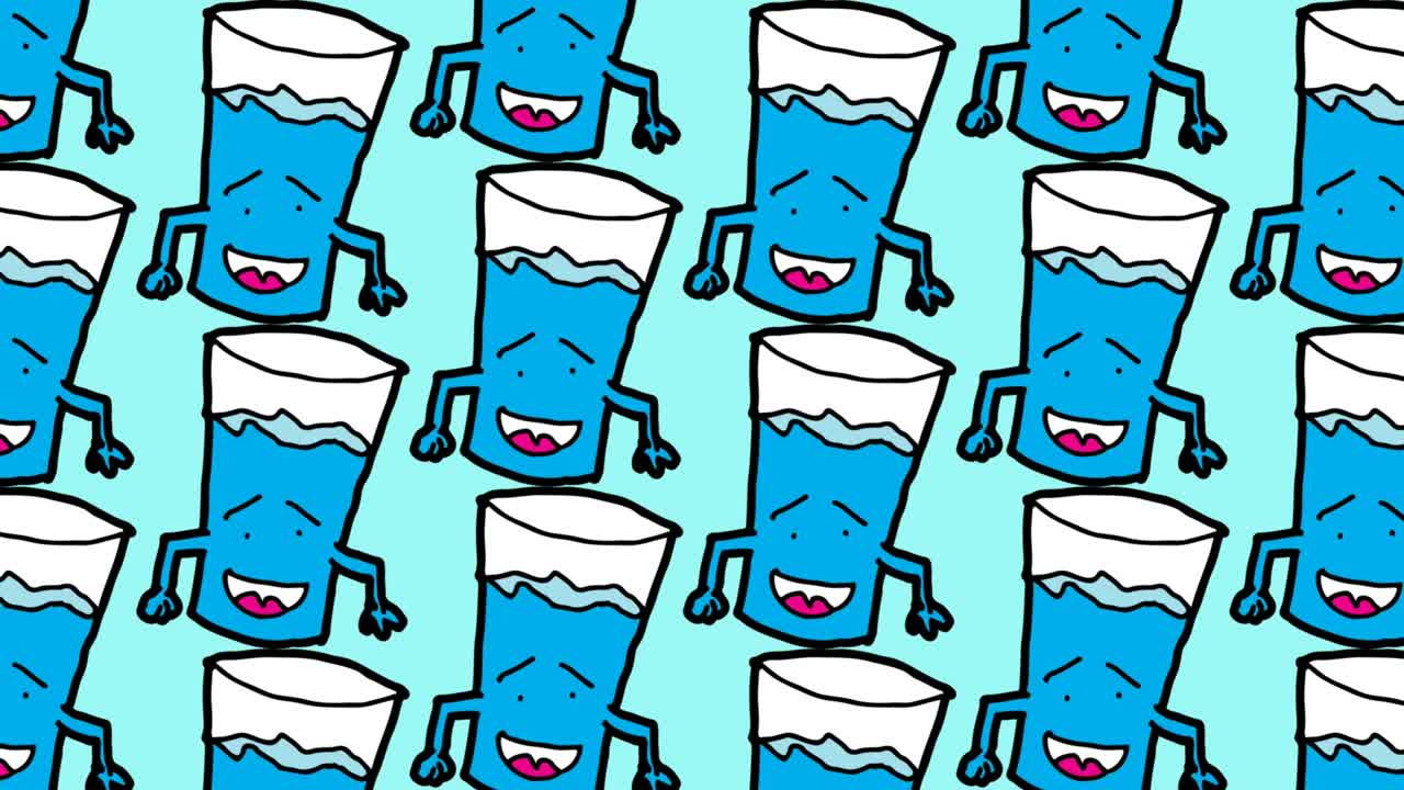 niños dibujando arte pop fondo sin costuras con tema de agua