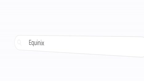 escribiendo equinix en el motor de búsqueda