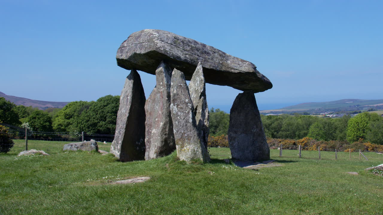 wide shot of pentre Ifan Burial chamber at Nevern