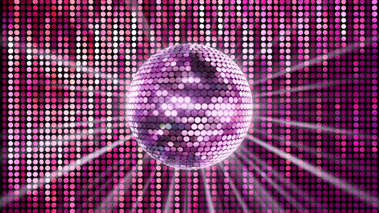Mirror Ball Disco Lights Club Dance Party Glitter Background