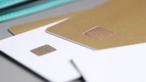 close-up of credit cards