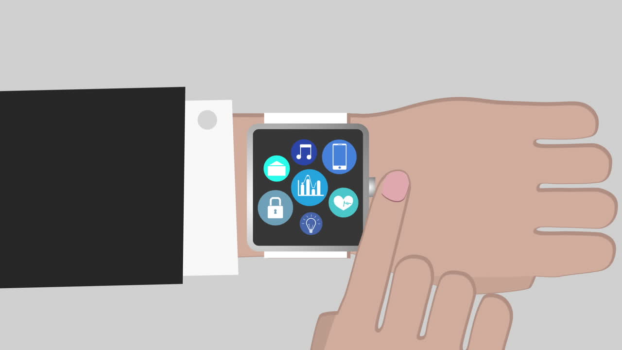 Smartwatch concept with icons
