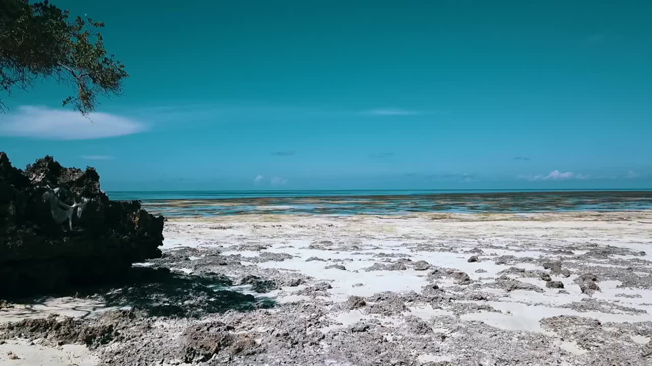 화려한 포워드는 정오에 드론 샷을 천천히 올립니다.