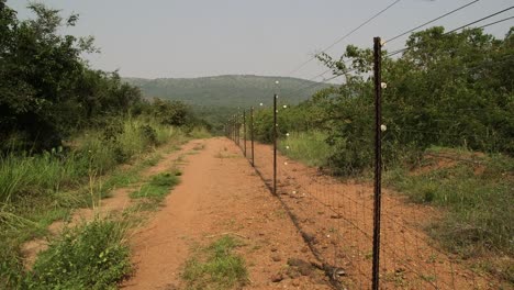 Elektrozaun-Zum-Schutz-Des-Akagera-National-Wildlife-Parks