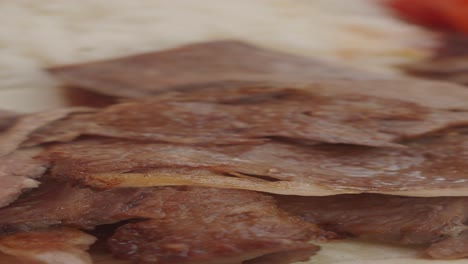 close-up of a doner kebab