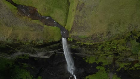 river turning out into a waterfall, south coast of iceland