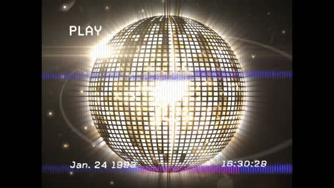video antiguo de la pelota de discoteca