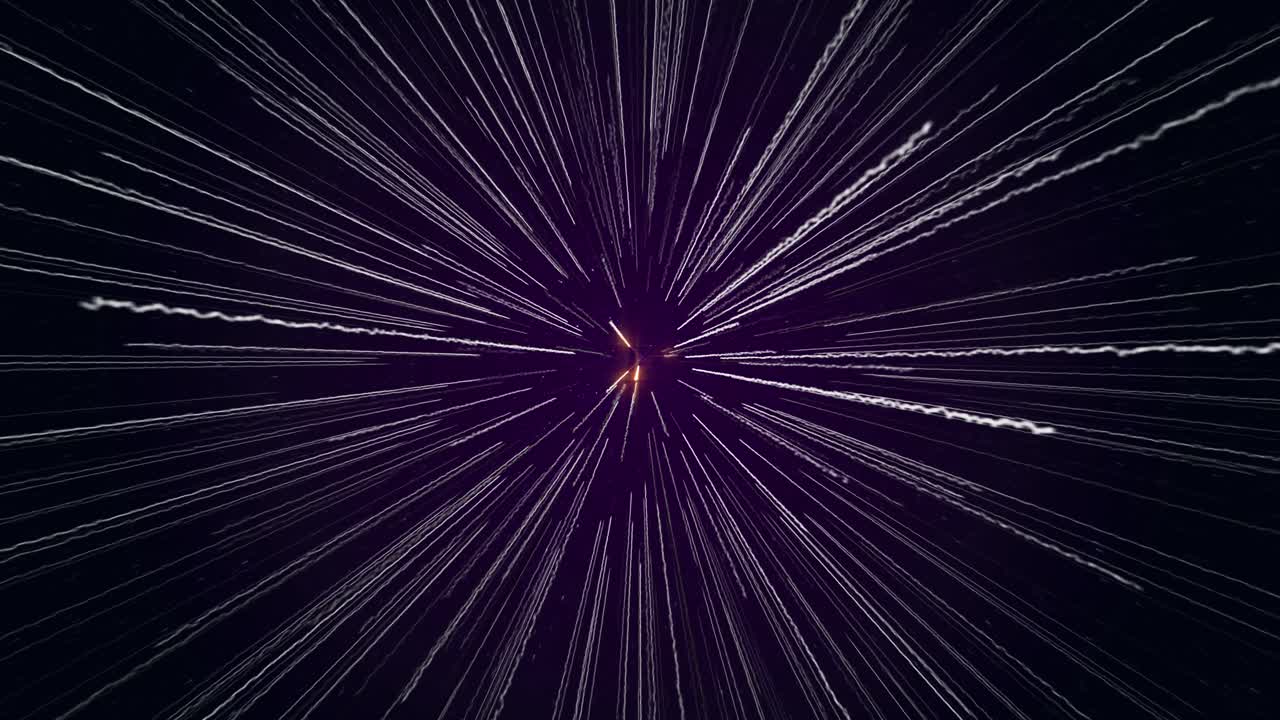 animación cg mágica con rayos de luz