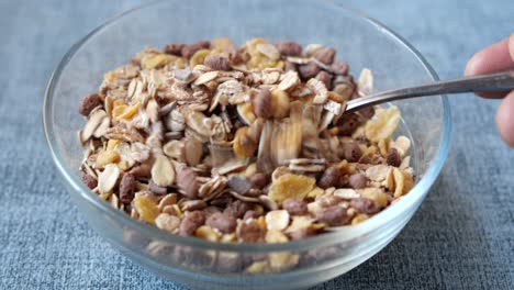 Detail-shot-of-granola-musli-in-a-bowl