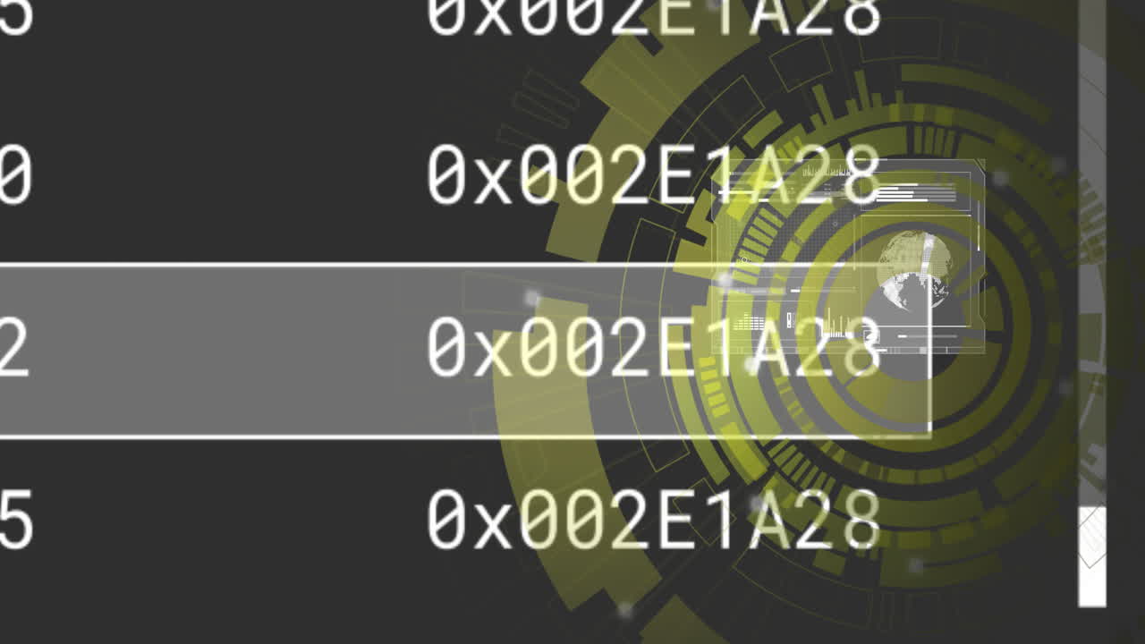 Animation of digital data processing over scope scanning