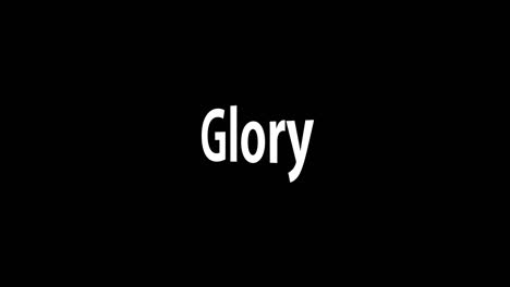 gloria texto animación mensaje gráficos en movimiento