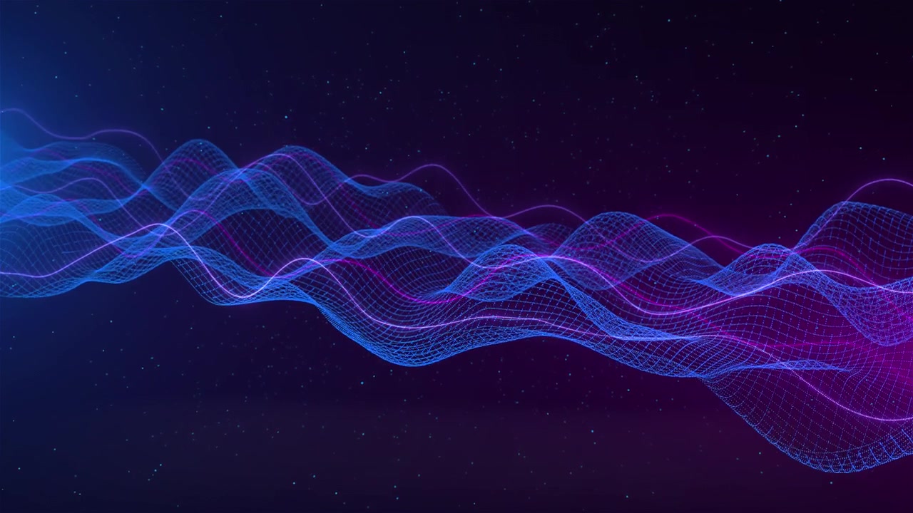 4k wave line flowing particles abstract background curvy shape dots fluid array 3d shape dots mesh