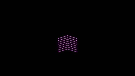 deslizar hacia arriba icono de neón. desplazar la flecha hacia arriba arrastrar el botón hacia arriba ícono de acción de la interfaz de las redes sociales. gráfico de movimiento. deslizarse hacia arriba imágenes de animación.