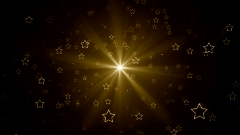 particles star gold glitter bokeh award dust abstract background loop