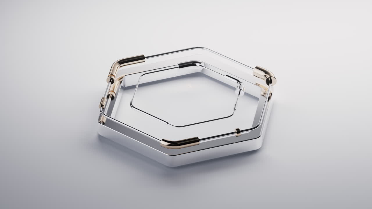 Font AI on futuristic hexagon stage, 3d rendering