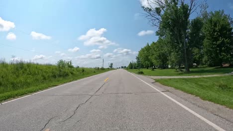 pov - double time - driving on a rural road in central iowa