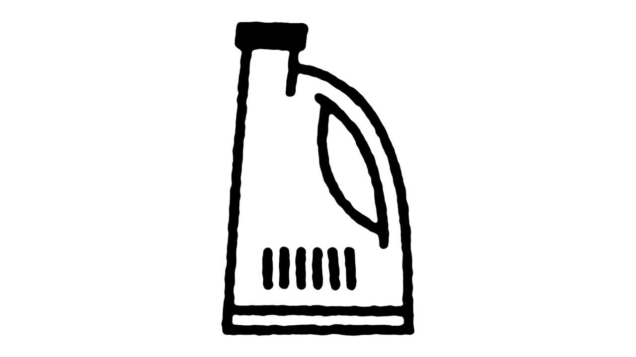 productos de higiene animación de icono de línea dibujada a mano