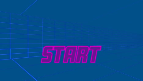 Animation-of-start-in-blue-space-with-lines