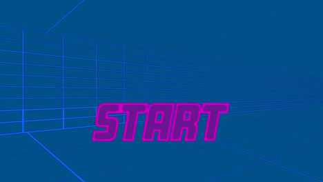 animation of start in blue space with lines