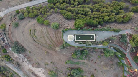 vista aérea del jardín botánico la concepción en málaga, españa