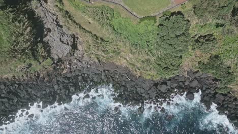 Jagged-wild-coast-of-Santo-Antonio,-Sao-Miguel-island