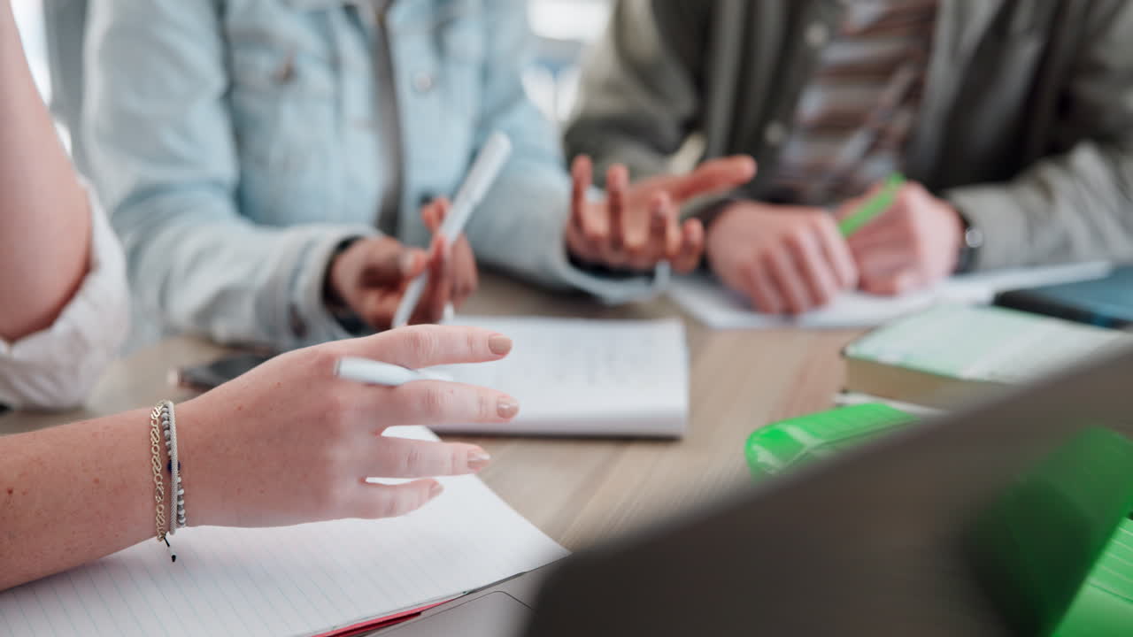 Students collaborate on a project