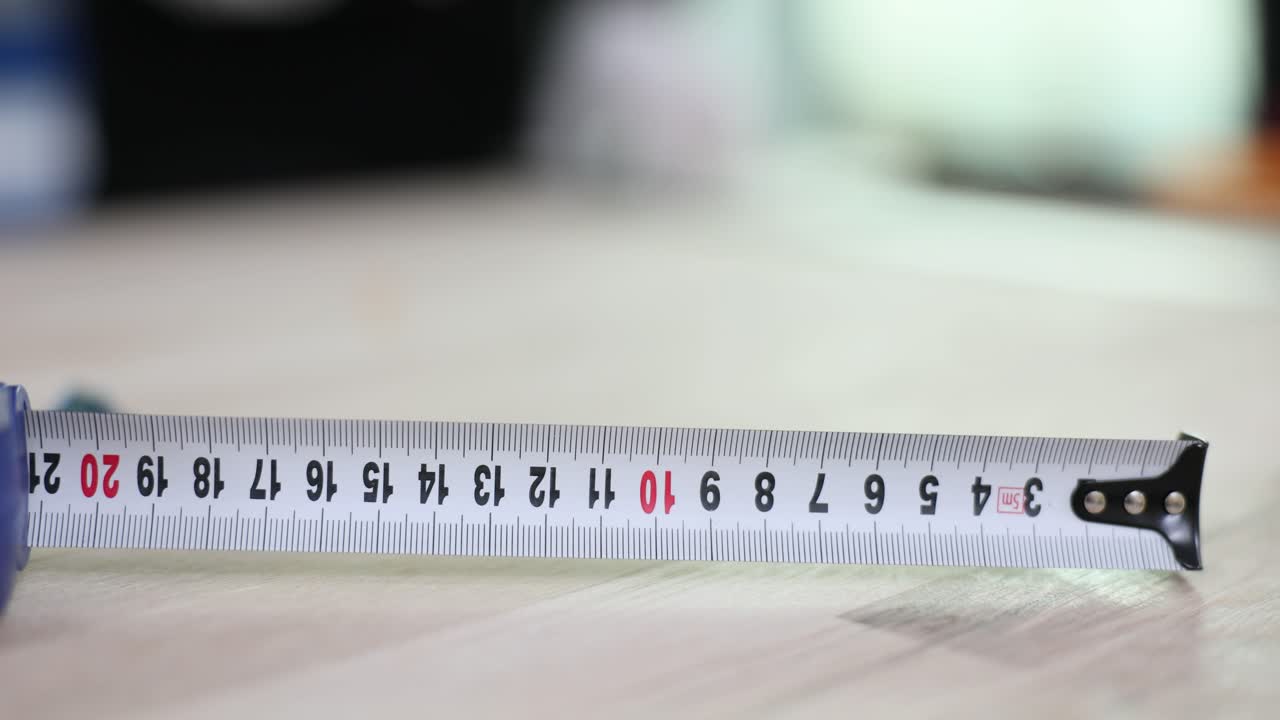 Close-up View of a Tape Measure