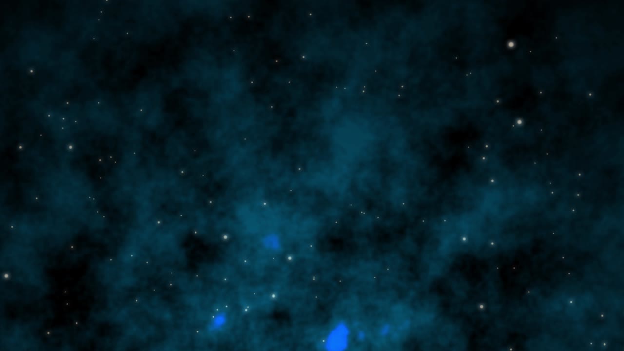 파란 빛은 검은 바탕에 화염 입자를 뿌립니다.