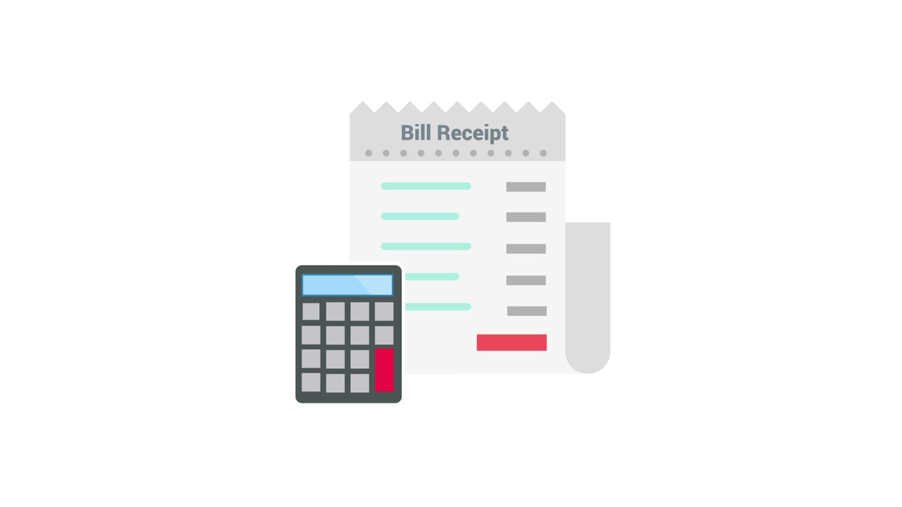 Animated Bill Receipt and Calculator for Financial Management